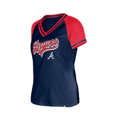 Atlanta Braves New Era Women's Gameday V-Neck T-Shirt Discount