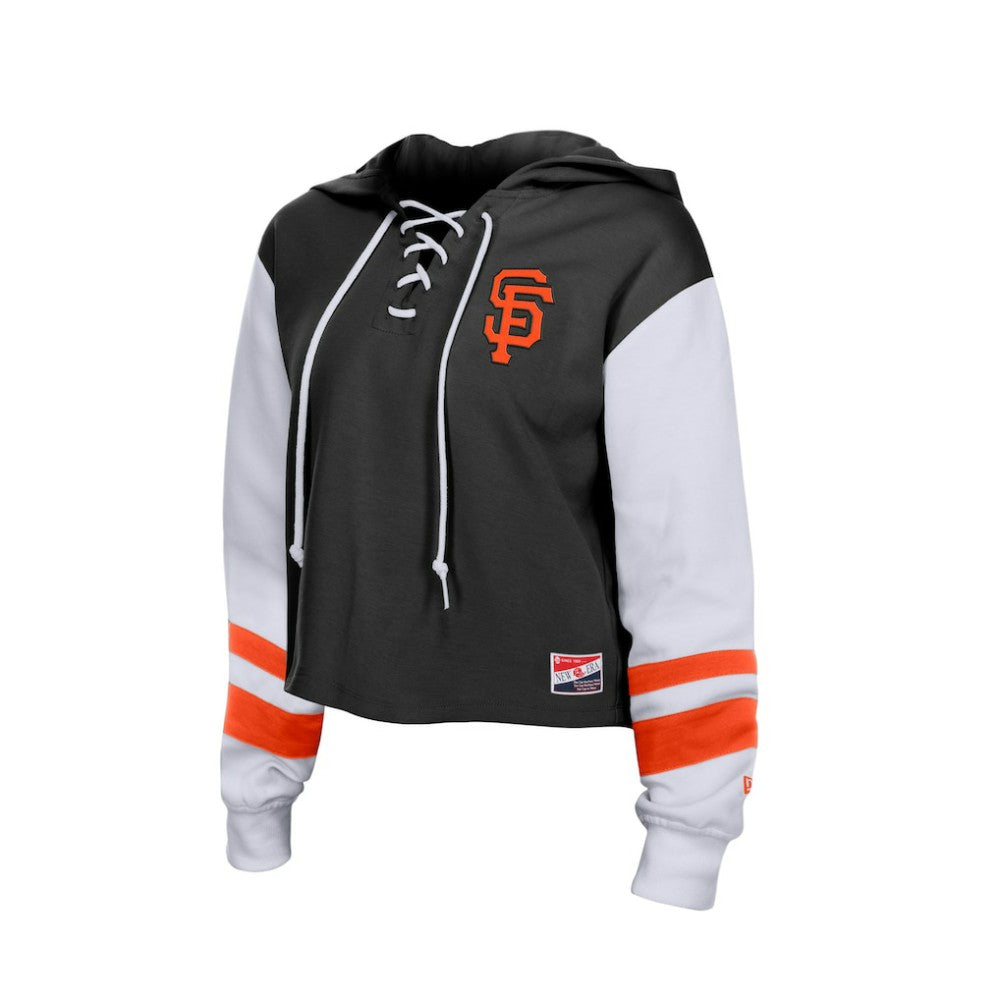 San Francisco Giants New Era Women's Boxy Lace-Up Hoodie Sale