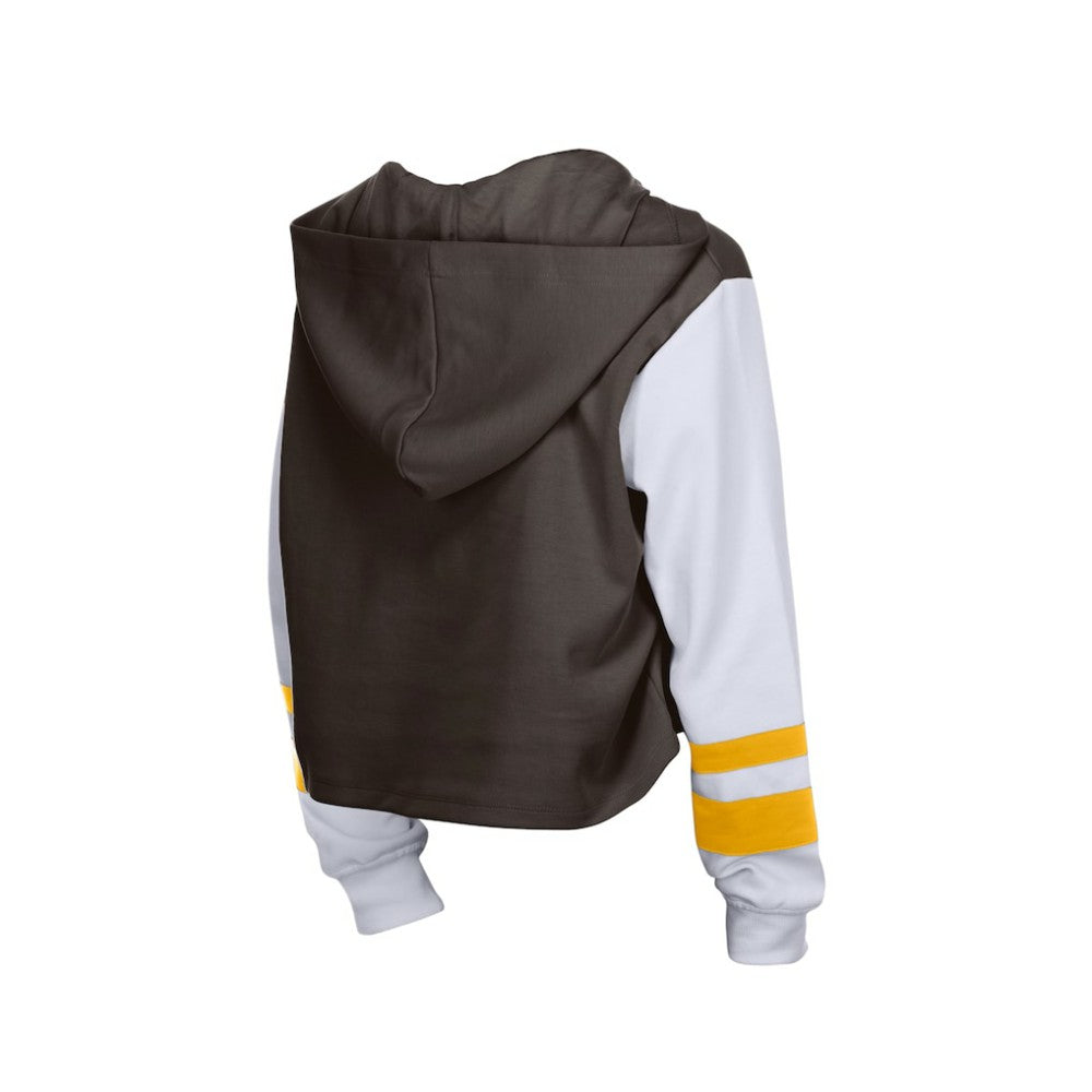 San Diego Padres New Era Women's Boxy Lace-Up Hoodie Outlet