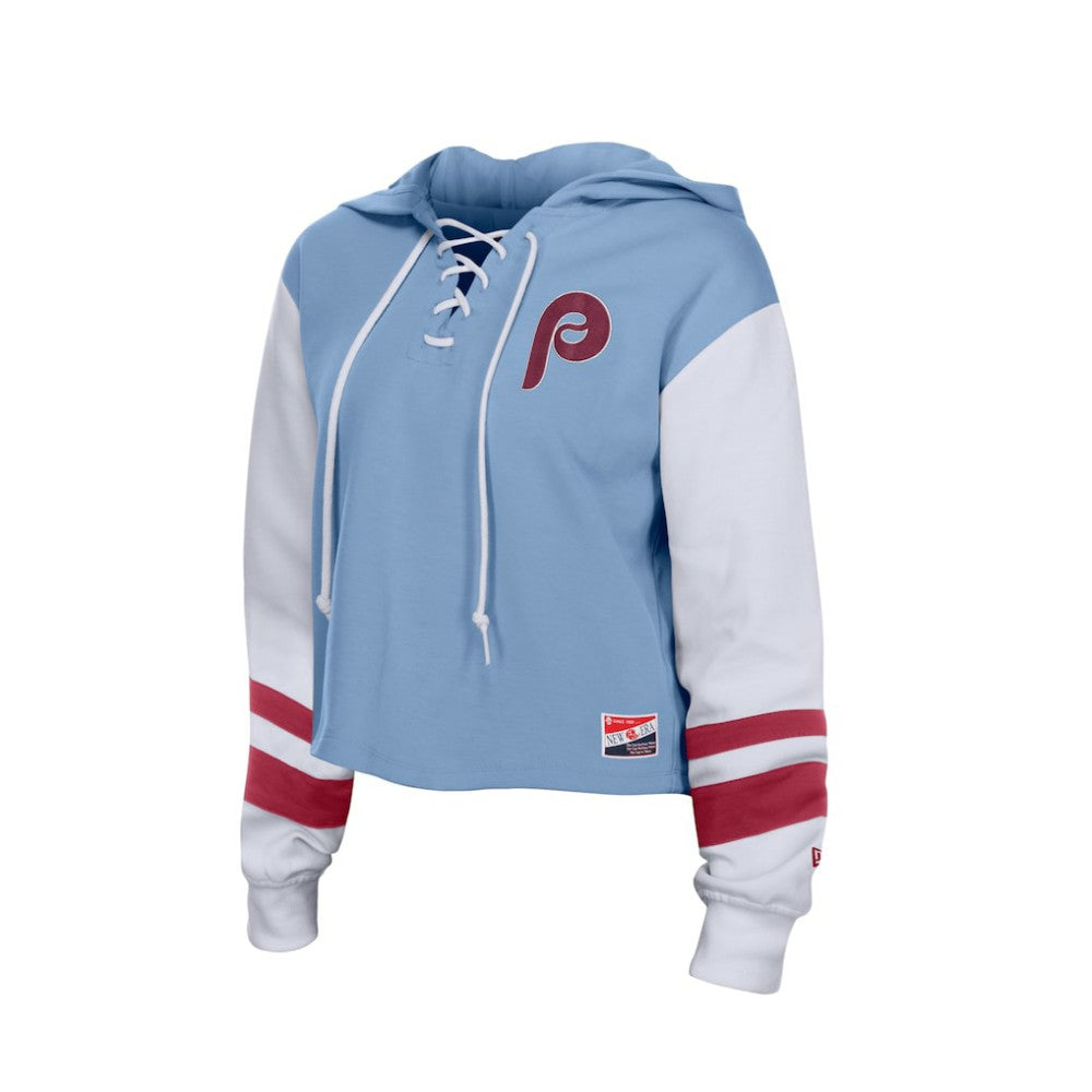 Philadelphia Phillies New Era Women's Boxy Lace-Up Hoodie for sale