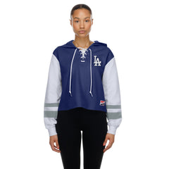 Los Angeles Dodgers New Era Women's Boxy Lace-Up Hoodie Near Me
