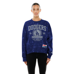 Los Angeles Dodgers New Era Women's Throwback Oversized Boxy Sweatshirt Discount