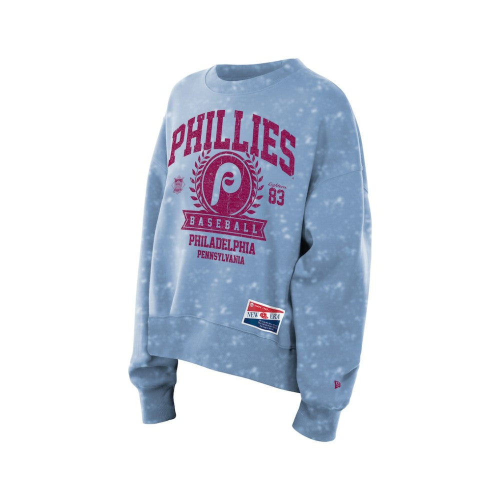 Philadelphia Phillies New Era Women's Throwback Oversized Boxy Sweatshirt Outlet