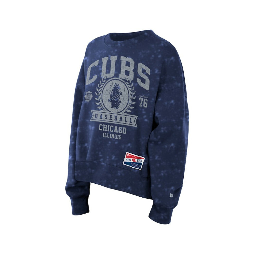 Chicago Cubs New Era Women's Throwback Oversized Boxy Sweatshirt Sale