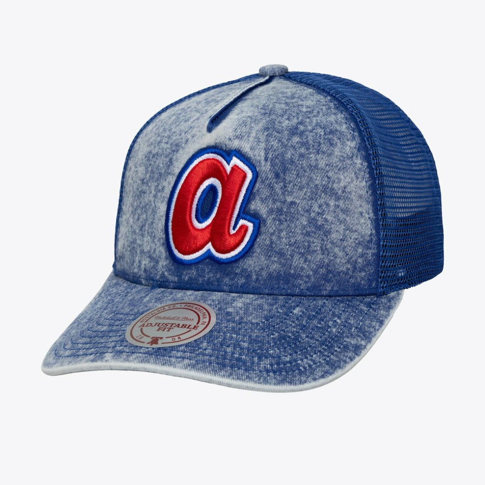 Atlanta Braves Mitchell & Ness Unisex Cooperstown Gameday Adjustable Trucker Hat Discount