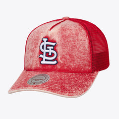 St. Louis Cardinals Mitchell & Ness Unisex Gameday Adjustable Trucker Hat Outlet