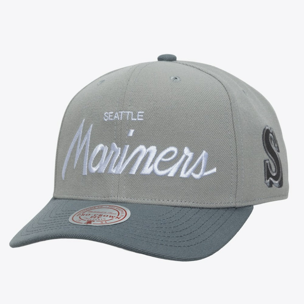 Seattle Mariners Mitchell & Ness Cooperstown Thunderstorm Head Coach Pro-Crown Adjustable Hat Discount