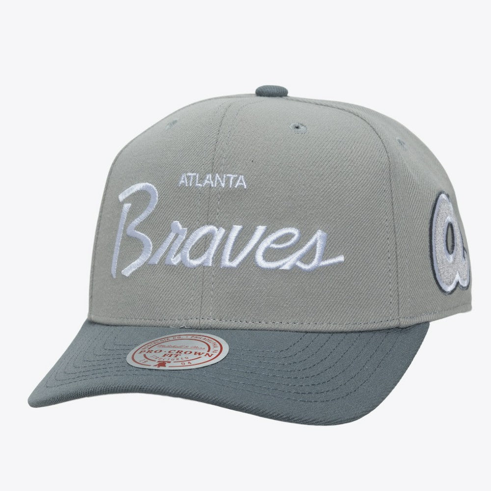 Atlanta Braves Mitchell & Ness Cooperstown Thunderstorm Head Coach Pro-Crown Adjustable Hat for sale