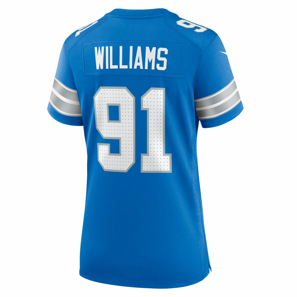 Tyleik Williams Detroit Lions Women's Team Game Jersey - Blue - Nike