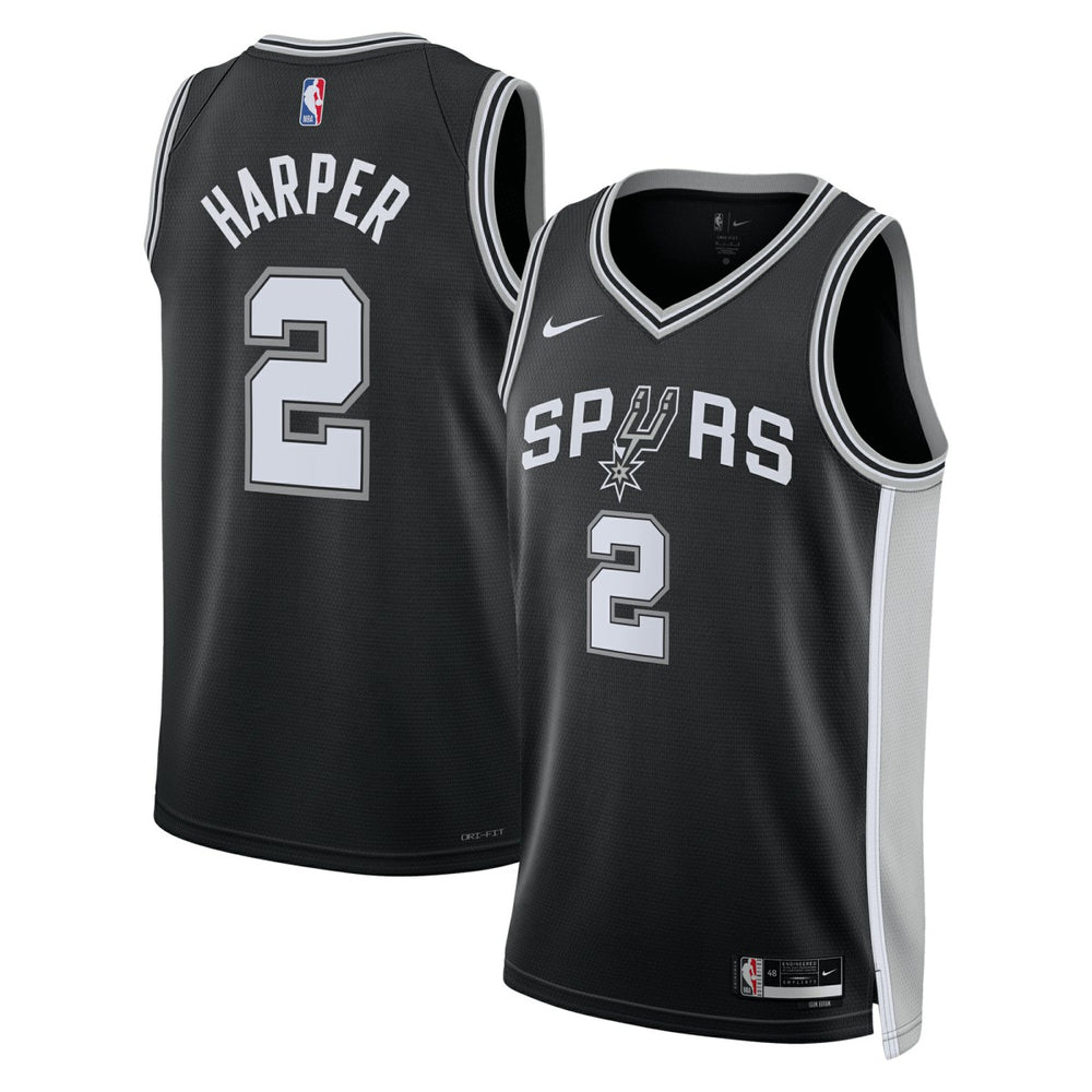 Nike Dylan Harper San Antonio Spurs Unisex 2025 NBA Draft First Round Pick Swingman Jersey Icon Edition Black
