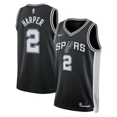 Nike Dylan Harper San Antonio Spurs Unisex 2025 NBA Draft First Round Pick Swingman Jersey Icon Edition Black