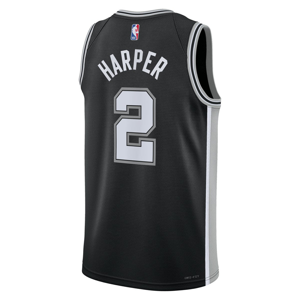 Nike Dylan Harper San Antonio Spurs Unisex 2025 NBA Draft First Round Pick Swingman Jersey Icon Edition Black