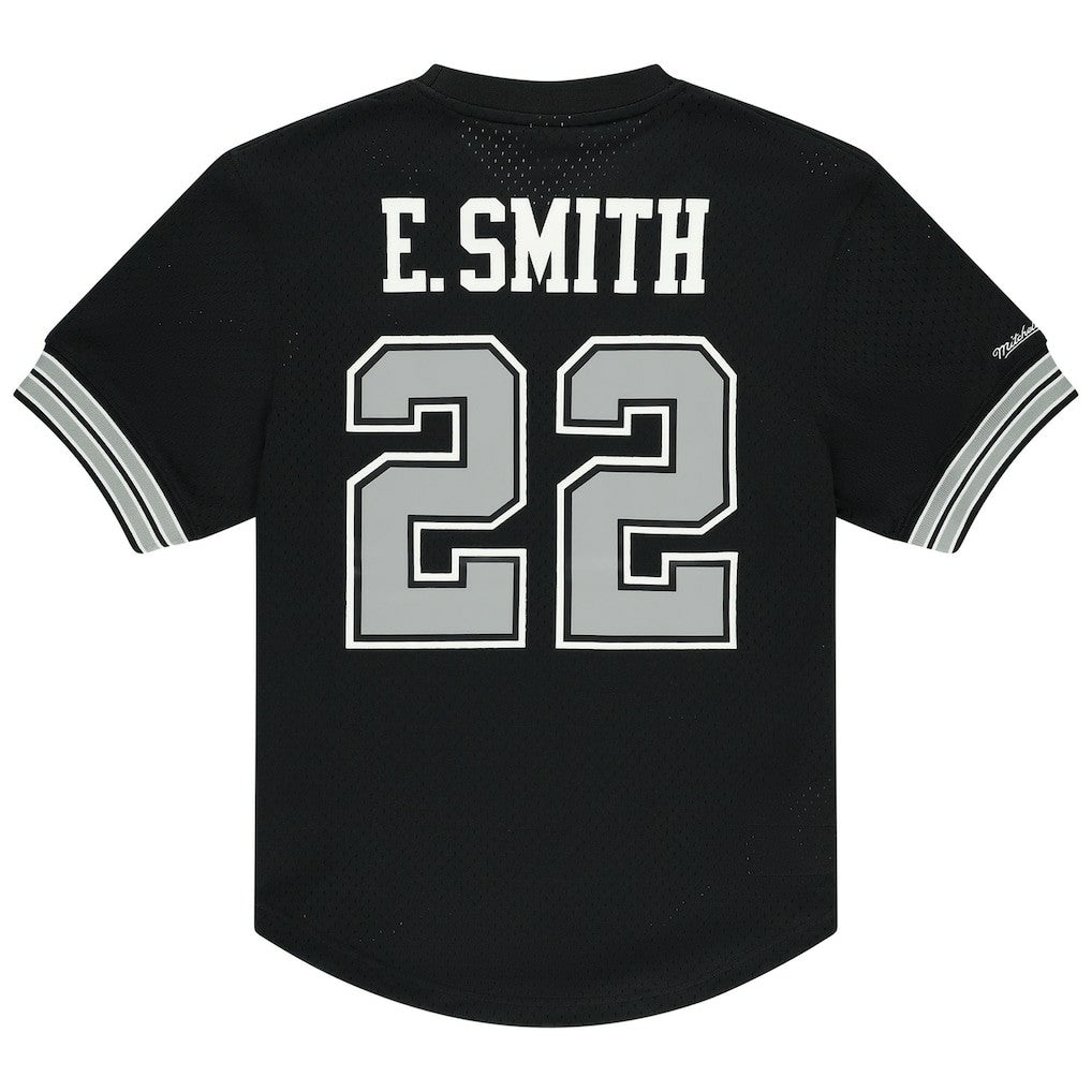 Emmitt Smith Dallas Cowboys Retired Player Name & Number Mesh Top - Black - Mitchell & Ness