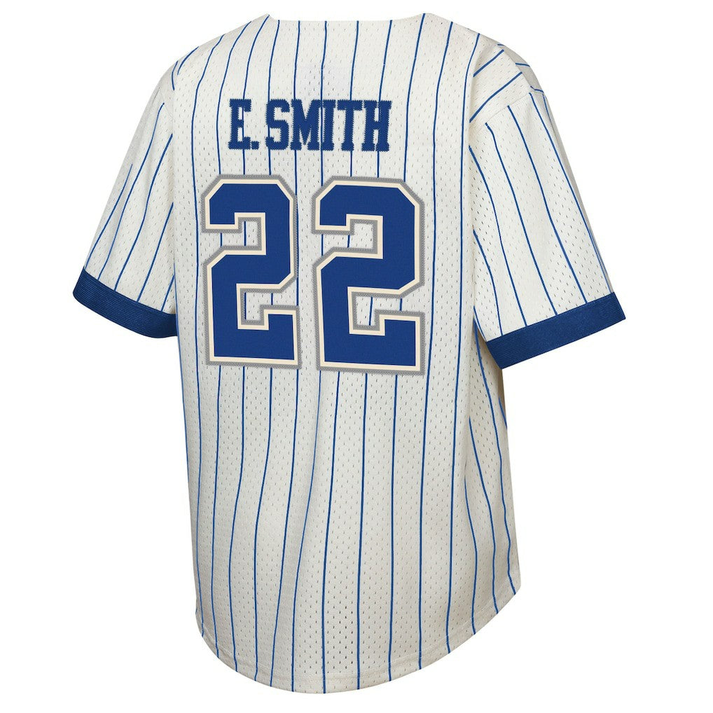 Emmitt Smith Dallas Cowboys Youth Retired Player Name & Number Baseball Jersey - Cream - Mitchell & Ness