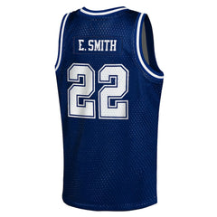 Emmitt Smith Dallas Cowboys Youth Retired Player NFL Basketball Fashion Jersey - Navy - Mitchell & Ness