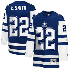Emmitt Smith Dallas Cowboys Youth Hockey Fashion Jersey - Navy - Mitchell & Ness