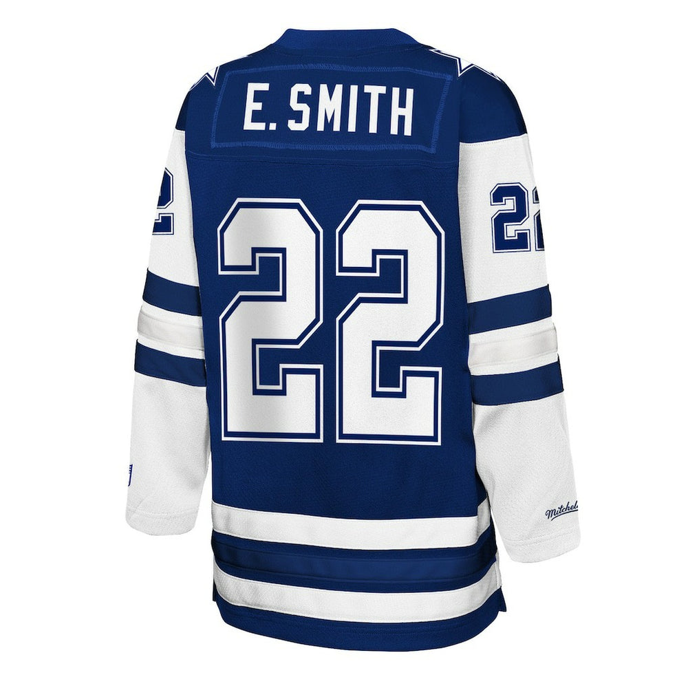 Emmitt Smith Dallas Cowboys Youth Hockey Fashion Jersey - Navy - Mitchell & Ness
