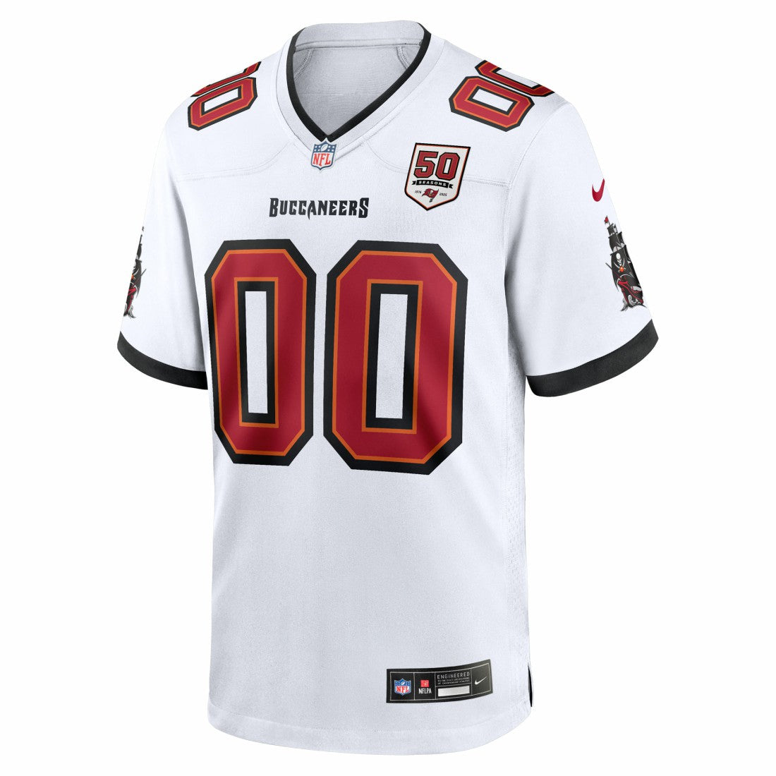 Tampa Bay Buccaneers 50th Season Custom Game Jersey - White - Nike