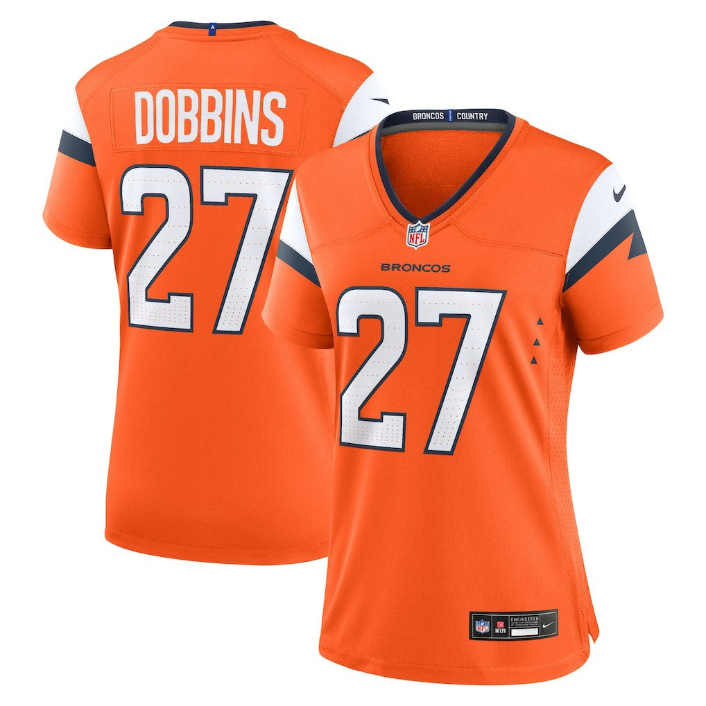 J.K. Dobbins Denver Broncos Women's Team Game Jersey - Orange - Nike