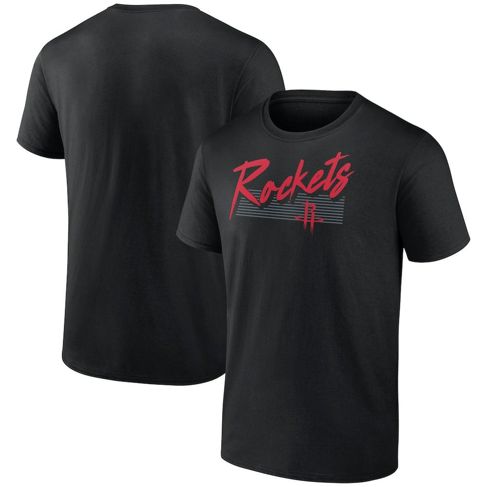 Houston Rockets Color Block Slant Quick Strike T-Shirt Black