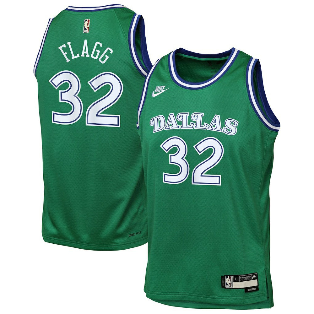 Nike Cooper Flagg Dallas Mavericks Youth Swingman Jersey Classic Editi- Green
