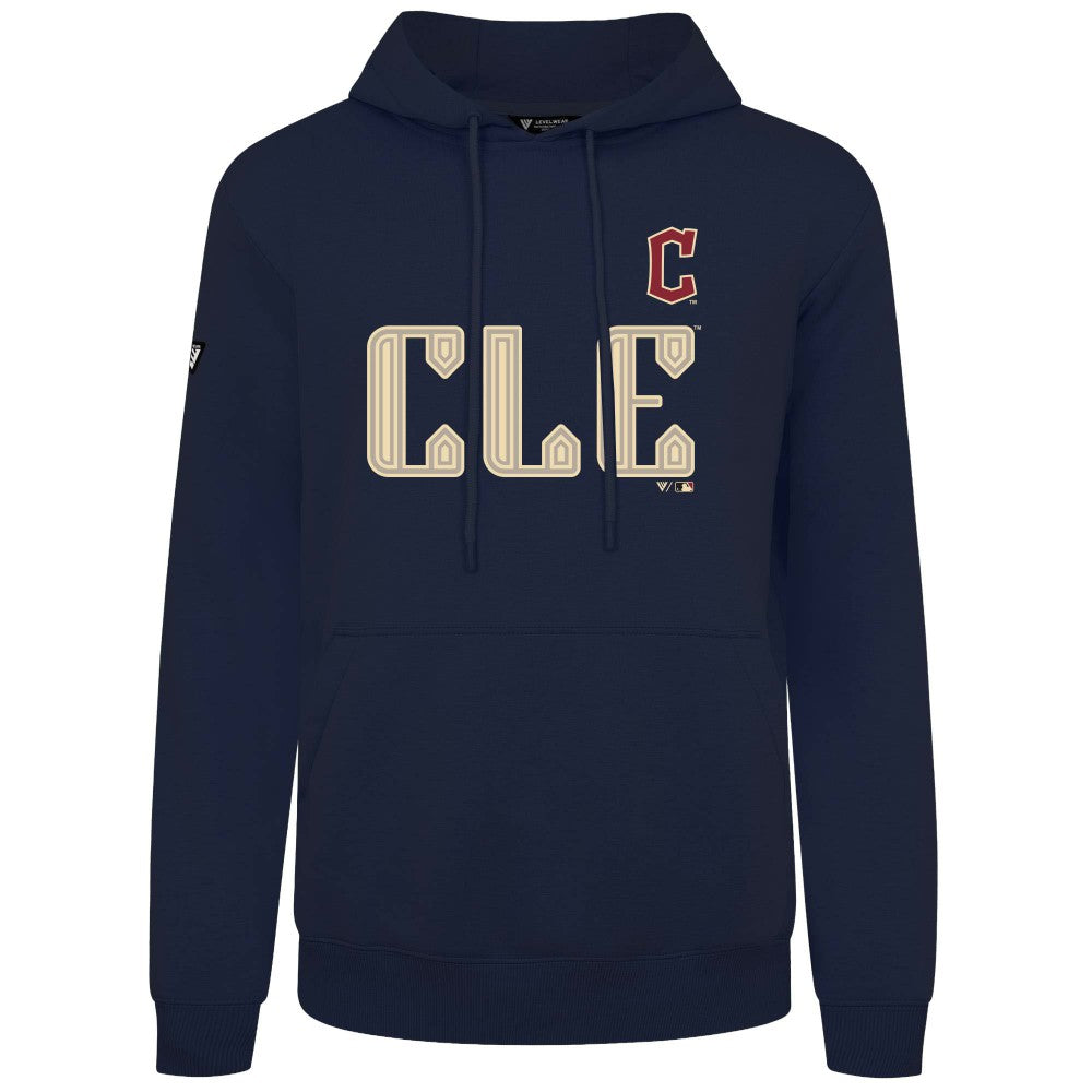 Cleveland Guardians Levelwear City Connect Podium Core Logo Pullover Hoodie Sale