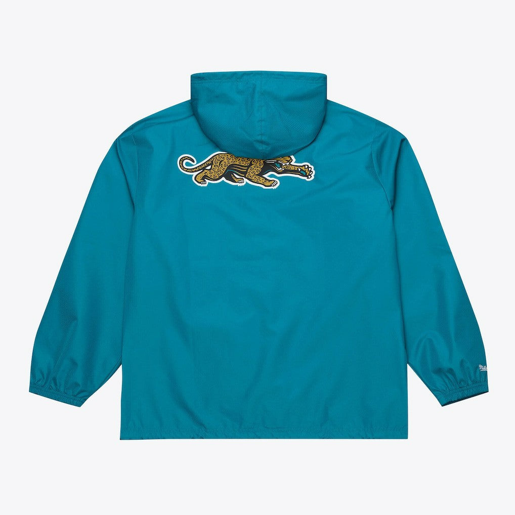 Jacksonville Jaguars Coaches Full-Snap Hooded Windbreaker Jacket - Teal - Mitchell & Ness