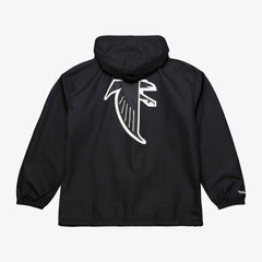 Atlanta Falcons Coaches Full-Snap Hooded Windbreaker Jacket - Black - Mitchell & Ness