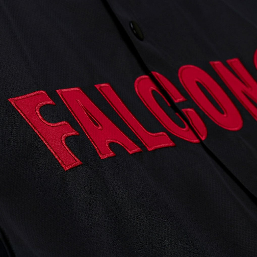 Atlanta Falcons Coaches Full-Snap Hooded Windbreaker Jacket - Black - Mitchell & Ness