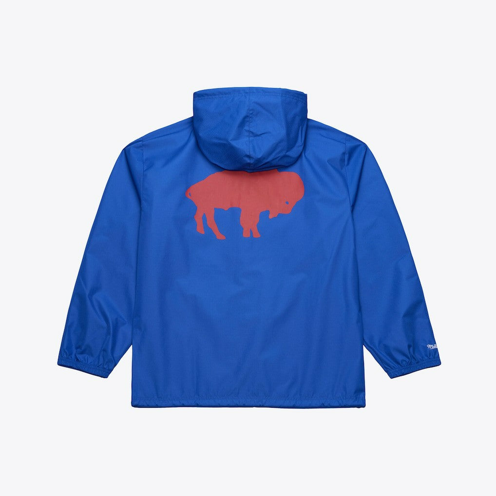 Buffalo Bills Coaches Full-Snap Hooded Windbreaker Jacket - Royal - Mitchell & Ness
