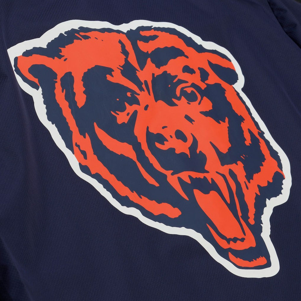 Chicago Bears Coaches Full-Snap Hooded Windbreaker Jacket - Navy - Mitchell & Ness