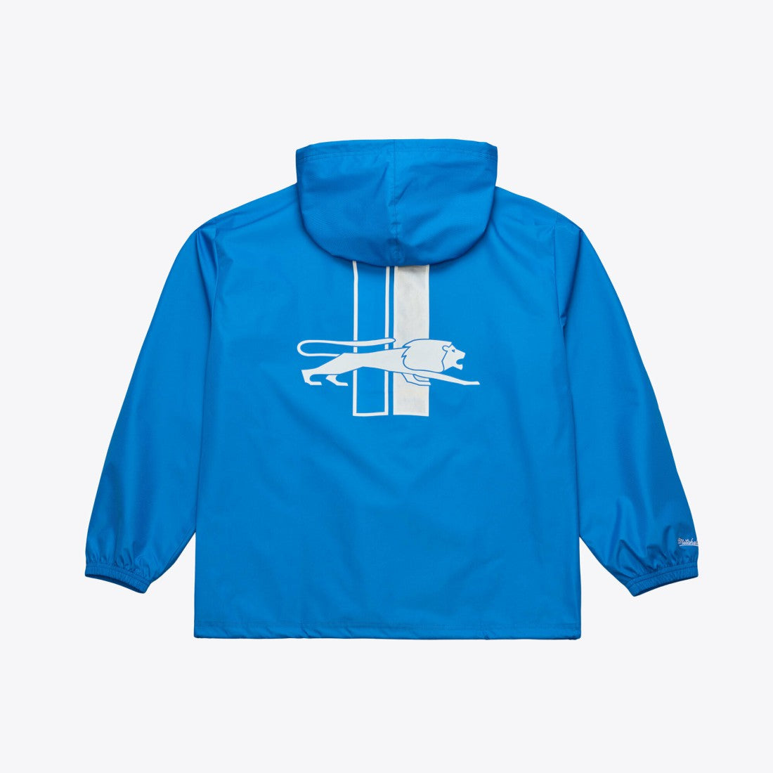 Detroit Lions Coaches Full-Snap Hooded Windbreaker Jacket - Blue - Mitchell & Ness