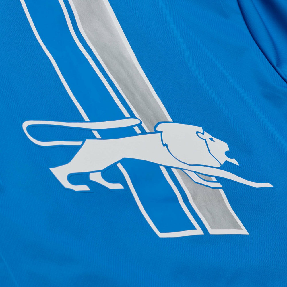 Detroit Lions Coaches Full-Snap Hooded Windbreaker Jacket - Blue - Mitchell & Ness