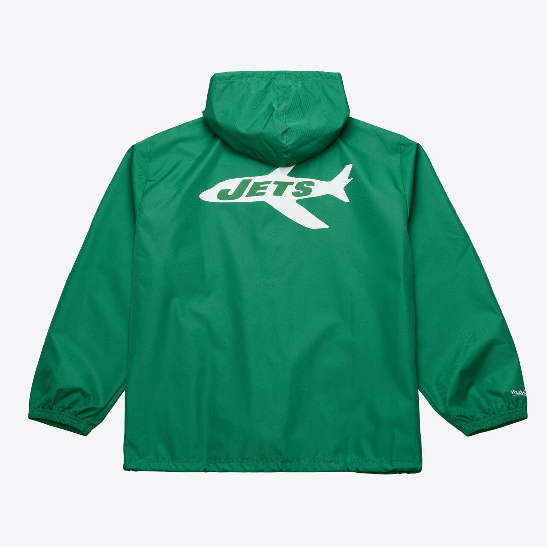 New York Jets Coaches Full-Snap Hooded Windbreaker Jacket - Green - Mitchell & Ness
