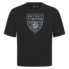 Detroit Tigers Levelwear Oversized Luxe Signature Knit Buckler T-Shirt Sale