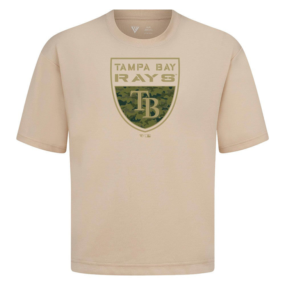 Tampa Bay Rays Levelwear Oversized Luxe Signature Knit Buckler T-Shirt Near Me