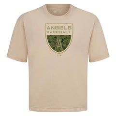 Los Angeles Angels Levelwear Oversized Luxe Signature Knit Buckler T-Shirt Discount