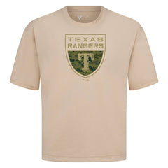 Texas Rangers Levelwear Oversized Luxe Signature Knit Buckler T-Shirt Near Me