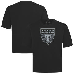 Texas Rangers Levelwear Oversized Luxe Signature Knit Buckler T-Shirt for sale