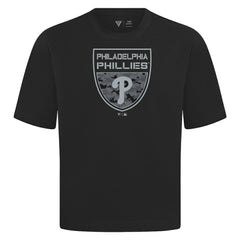 Philadelphia Phillies Levelwear Oversized Luxe Signature Knit Buckler T-Shirt Outlet