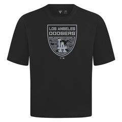 Los Angeles Dodgers Levelwear Oversized Luxe Signature Knit Buckler T-Shirt Outlet