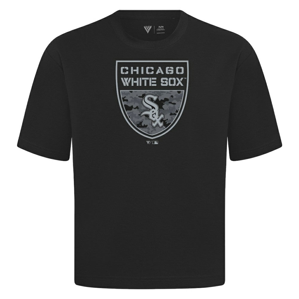 Chicago White Sox Levelwear Oversized Luxe Signature Knit Buckler T-Shirt Outlet