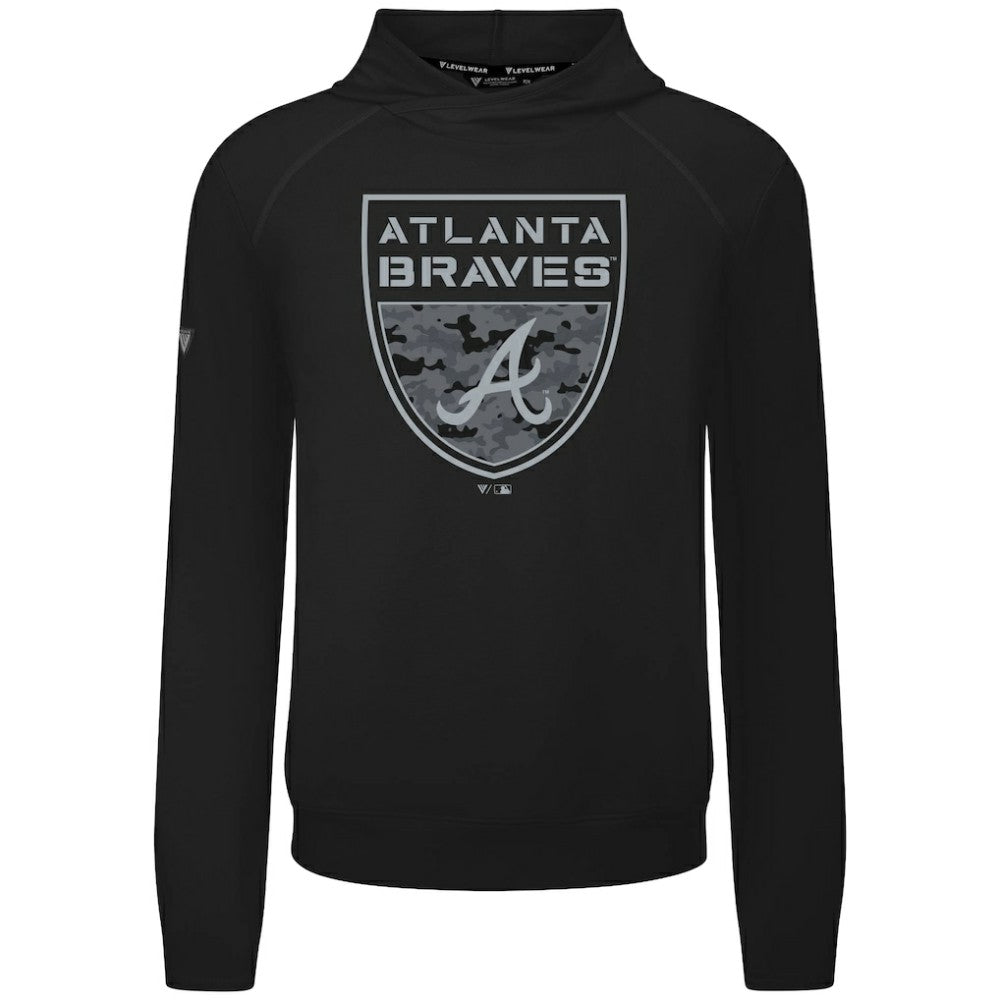 Atlanta Braves Levelwear Mandate Buckler Tri-Blend Pullover Hoodie for sale