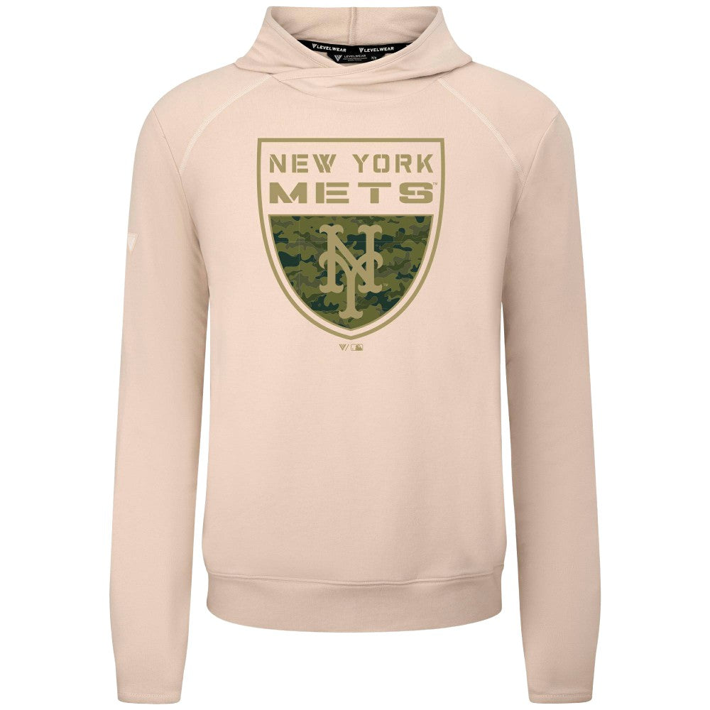 New York Mets Levelwear Mandate Buckler Tri-Blend Pullover Hoodie Sale