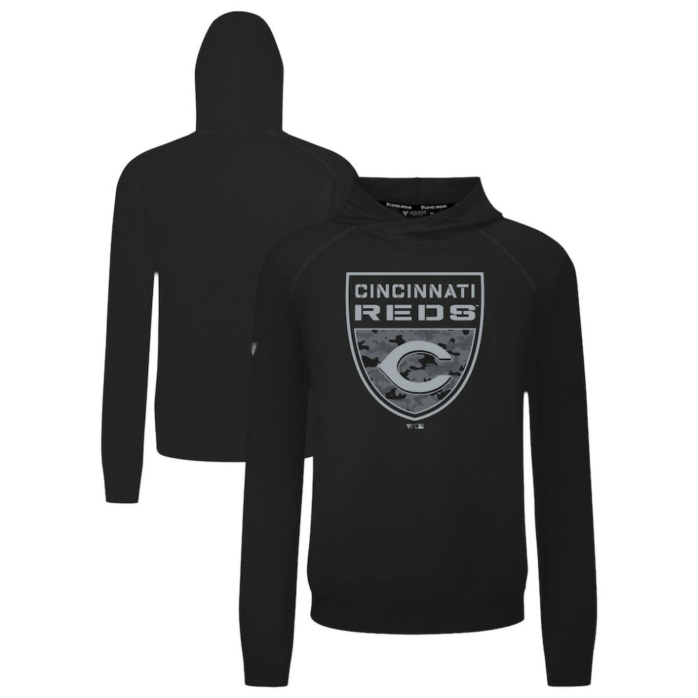 Cincinnati Reds Levelwear Mandate Buckler Tri-Blend Pullover Hoodie Discount