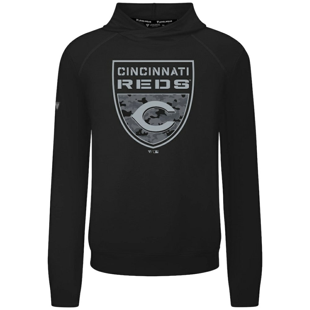 Cincinnati Reds Levelwear Mandate Buckler Tri-Blend Pullover Hoodie Discount
