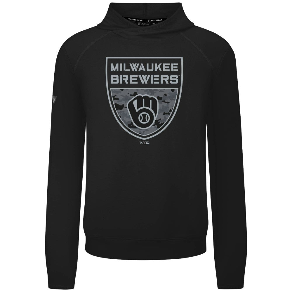 Milwaukee Brewers Levelwear Mandate Buckler Tri-Blend Pullover Hoodie Near Me
