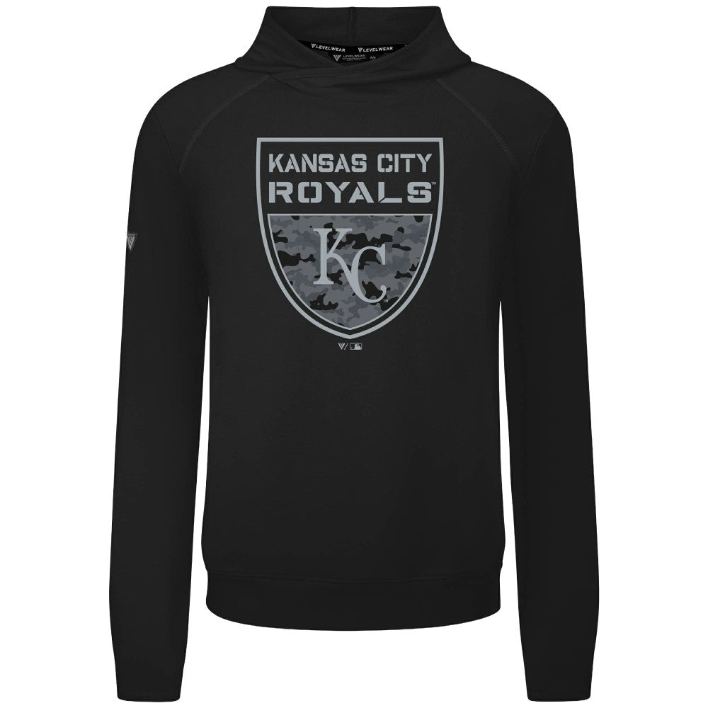 Kansas City Royals Levelwear Mandate Buckler Tri-Blend Pullover Hoodie for sale