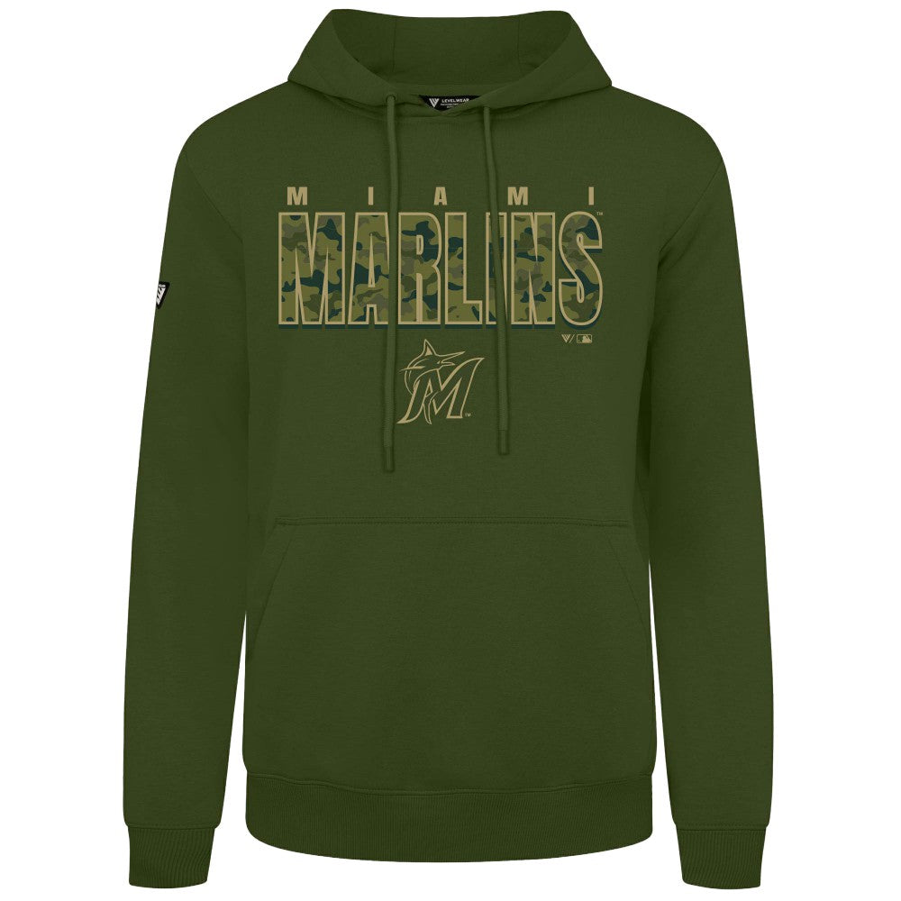 Miami Marlins Levelwear Podium Protect Pullover Hoodie for sale