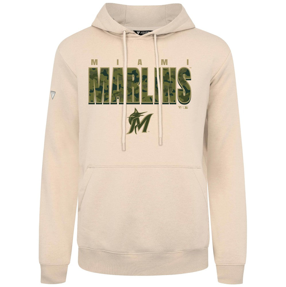 Miami Marlins Levelwear Podium Protect Pullover Hoodie Outlet